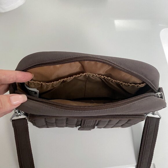 Lug - Carousel - Brown Quilted Crossbody Multi Pocket Bag - Picture 5 of 8